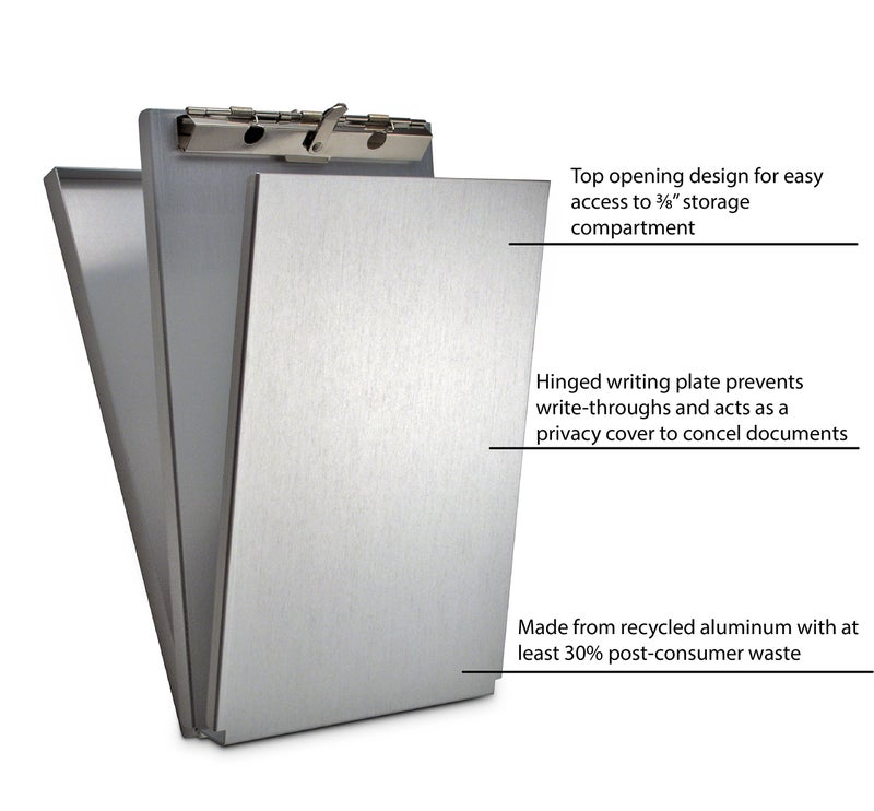 Saunders Storage Clipboard,Memo Size,Metal,Silver - Image 2